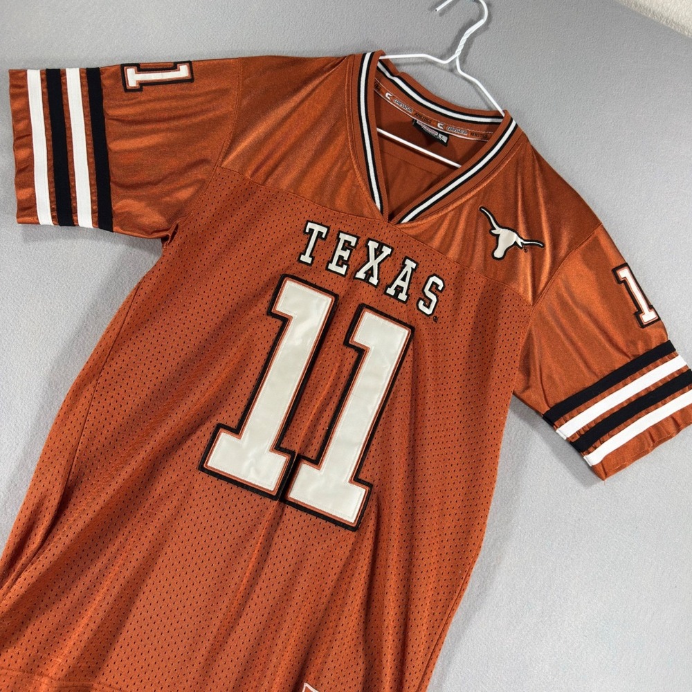 Colosseum Texas Longhorns Youth Jersey Orange Mesh Football 11 Large 16-18